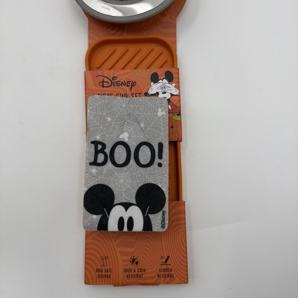 DISNEY HALLOWEEN MICKEY MOUSE 3 PIECE SINK SET. NEW Boo Orange - Picture 3 of 4